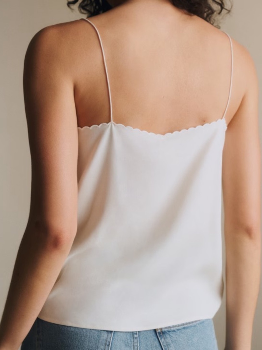 Sezane Palma Top Silk in White Size 2 - Picture 2 of 7